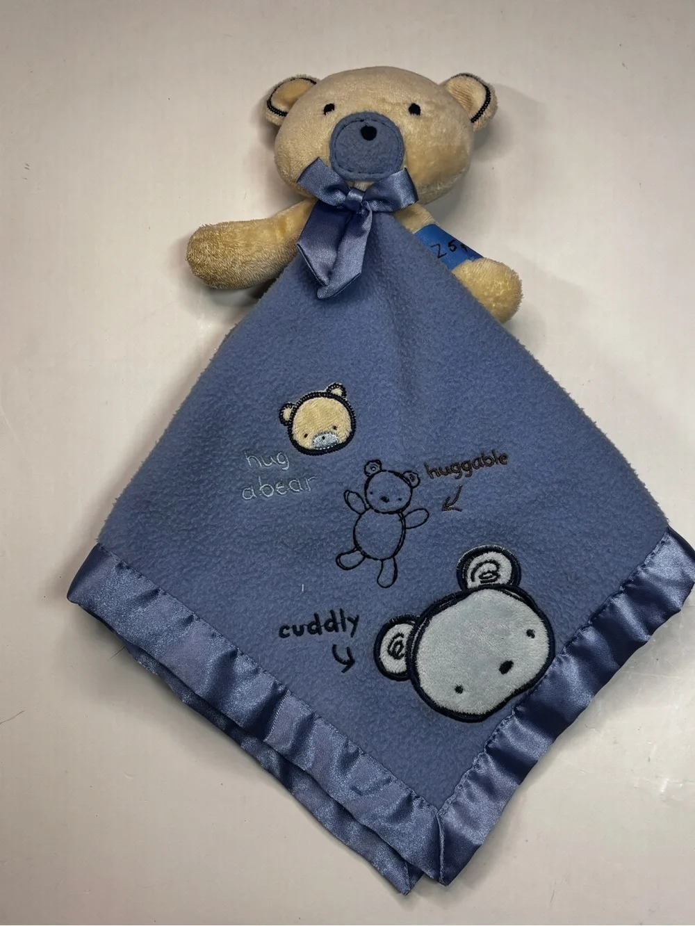 Carter's Classics Hug A Bear Huggable Cuddly Security Blanket Blue